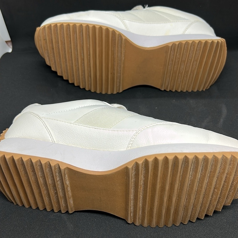 White cream Sneakers with Tan Soles - Picture 8 of 10